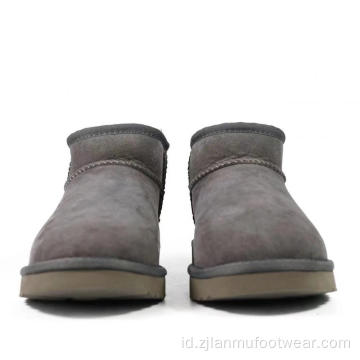 Sepatu bot kulit asli pendek klasik